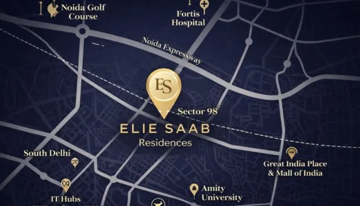 Smartworld Elie Saab Sector 98 Noida Location Map